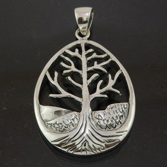 Tree of Life Pendant in 925 Silver + Silver Necklace chain - Spring Nahal